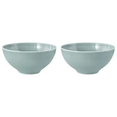 Миски фарфоровые Seltmann Weiden Beat Color Glaze 15,5 см, набор 2 шт, голубые