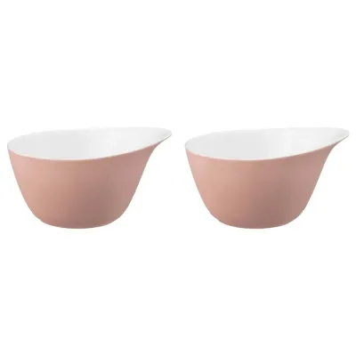 Пиалы с ручкой фарфоровые Seltmann Weiden Life Fashion Posh Rose 600 мл, набор 2 шт, светло-розовые