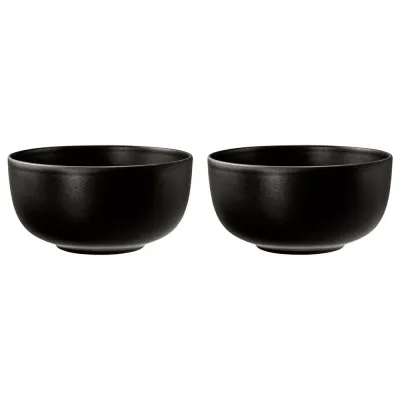 Миски фарфоровые Seltmann Weiden Liberty Velvet Black 17,5 см, набор 2 шт, чёрные