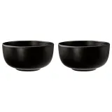 Миски фарфоровые Seltmann Weiden Liberty Velvet Black 17,5 см, набор 2 шт, чёрные — фото 1