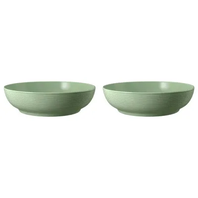 Миски фарфоровые Seltmann Weiden Beat Color Glaze 25 см, набор 2 шт, эвкалиптовые