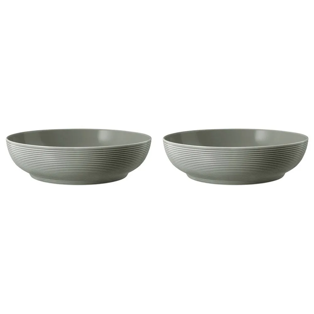 Миски фарфоровые Seltmann Weiden Beat Color Glaze 25 см, набор 2 шт, серые