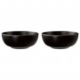 Миски фарфоровые Seltmann Weiden Liberty Velvet Black 20 см, набор 2 шт, чёрные — фото 1