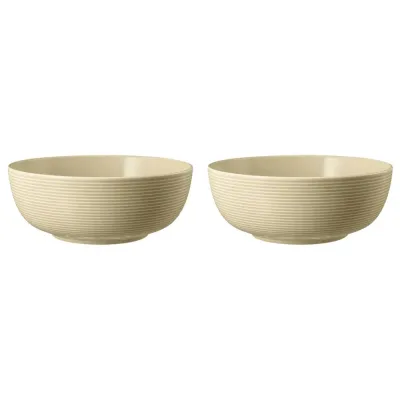 Миски фарфоровые Seltmann Weiden Beat Color Glaze 20 см, набор 2 шт, бежевые