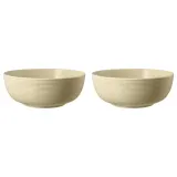 Миски фарфоровые Seltmann Weiden Beat Color Glaze 20 см, набор 2 шт, бежевые — фото 1