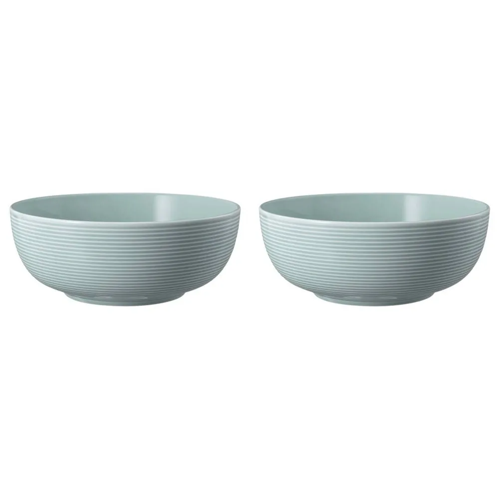 Миски фарфоровые Seltmann Weiden Beat Color Glaze 20 см, набор 2 шт, голубые