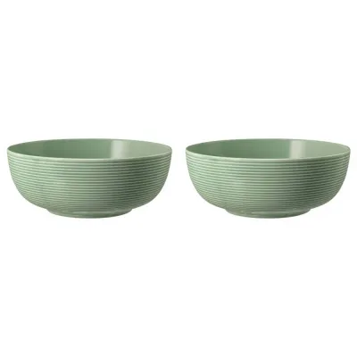 Миски фарфоровые Seltmann Weiden Beat Color Glaze 20 см, набор 2 шт, эвкалиптовые