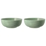 Миски фарфоровые Seltmann Weiden Beat Color Glaze 20 см, набор 2 шт, эвкалиптовые — фото 1