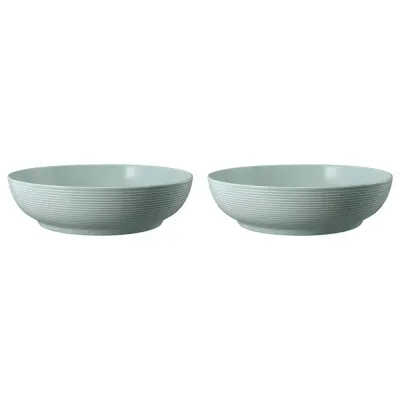 Миски фарфоровые Seltmann Weiden Beat Color Glaze 25 см, набор 2 шт, голубые