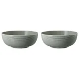 Миски фарфоровые Seltmann Weiden Beat Color Glaze 20 см, набор 2 шт, серые — фото 1