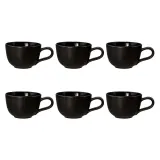 Чашки для эспрессо фарфоровые Seltmann Weiden Liberty Velvet Black 90 мл, набор 6 шт, чёрные — фото 1