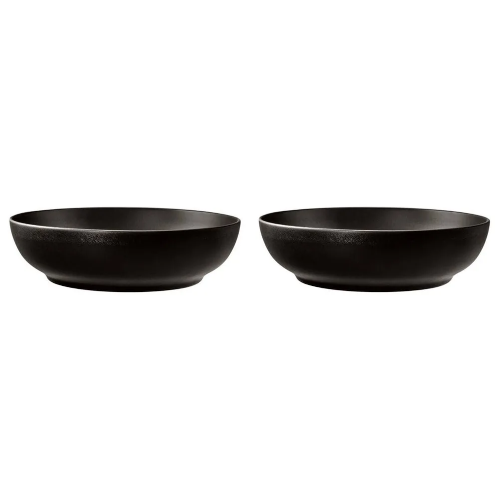 Миски сервировочные фарфоровые Seltmann Weiden Liberty Velvet Black 25 см, набор 2 шт, чёрные
