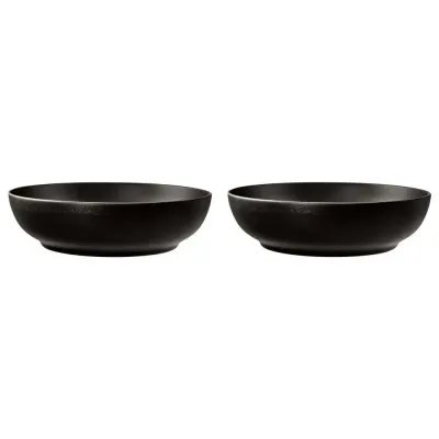 Миски сервировочные фарфоровые Seltmann Weiden Liberty Velvet Black 25 см, набор 2 шт, чёрные
