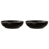 Миски сервировочные фарфоровые Seltmann Weiden Liberty Velvet Black 25 см, набор 2 шт, чёрные — фото 1