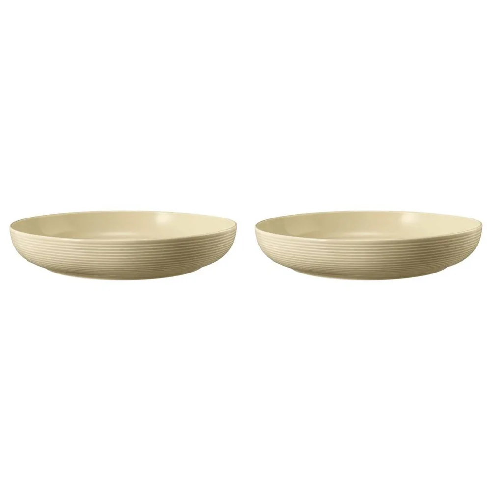 Миски фарфоровые Seltmann Weiden Beat Color Glaze 28 см, набор 2 шт, бежевые