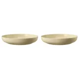 Миски фарфоровые Seltmann Weiden Beat Color Glaze 28 см, набор 2 шт, бежевые — фото 1