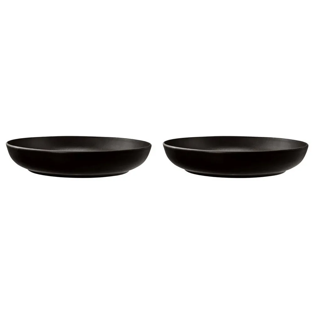 Миски фарфоровые Seltmann Weiden Liberty Velvet Black 28 см, набор 2 шт, чёрные