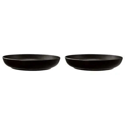 Миски фарфоровые Seltmann Weiden Liberty Velvet Black 28 см, набор 2 шт, чёрные