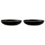 Миски фарфоровые Seltmann Weiden Liberty Velvet Black 28 см, набор 2 шт, чёрные — фото 1