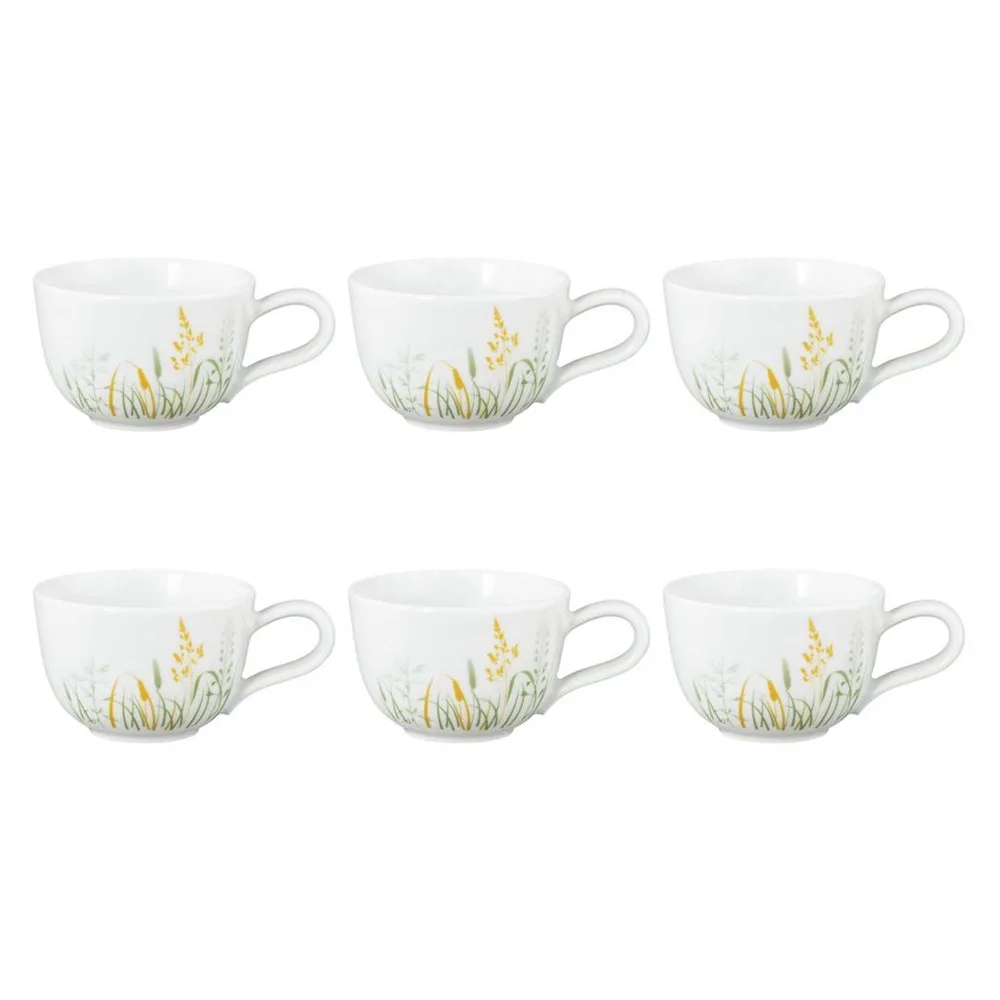 Чашки для эспрессо фарфоровые Seltmann Weiden Meadow Grasses Green 90 мл, набор 6 шт