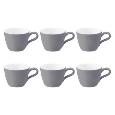 Чашки для эспрессо фарфоровые Seltmann Weiden Life Fashion Elegant Grey 90 мл, набор 6 шт, серые