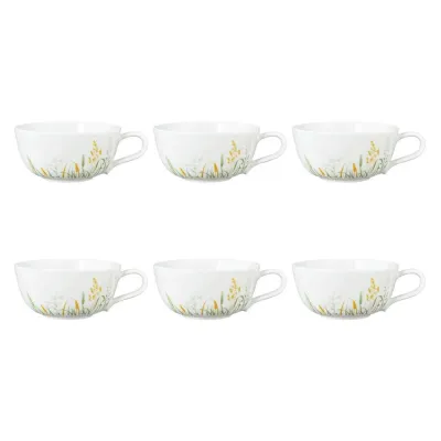 Чашки чайные фарфоровые Seltmann Weiden Meadow Grasses Green 280 мл, набор 6 шт