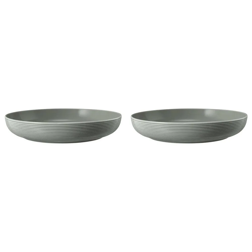 Миски фарфоровые Seltmann Weiden Beat Color Glaze 28 см, набор 2 шт, серые