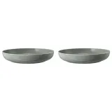 Миски фарфоровые Seltmann Weiden Beat Color Glaze 28 см, набор 2 шт, серые — фото 1