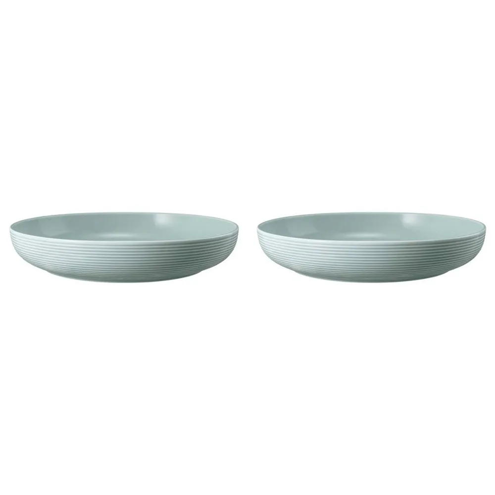 Миски фарфоровые Seltmann Weiden Beat Color Glaze 28 см, набор 2 шт, голубые