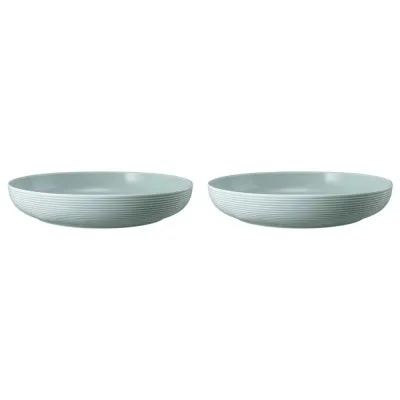 Миски фарфоровые Seltmann Weiden Beat Color Glaze 28 см, набор 2 шт, голубые