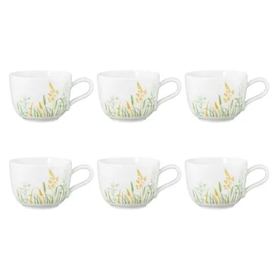 Чашки кофейные фарфоровые Seltmann Weiden Meadow Grasses Green 260 мл, набор 6 шт