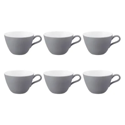 Чашки для кофе фарфоровые Seltmann Weiden Life Fashion Elegant Grey 370 мл, набор 6 шт, серые