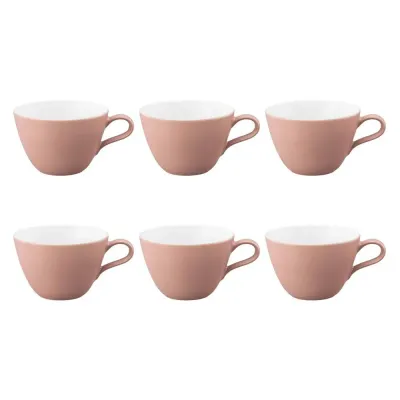Чашки для кофе фарфоровые Seltmann Weiden Life Fashion Posh Rose 370 мл, набор 6 шт, светло-розовые