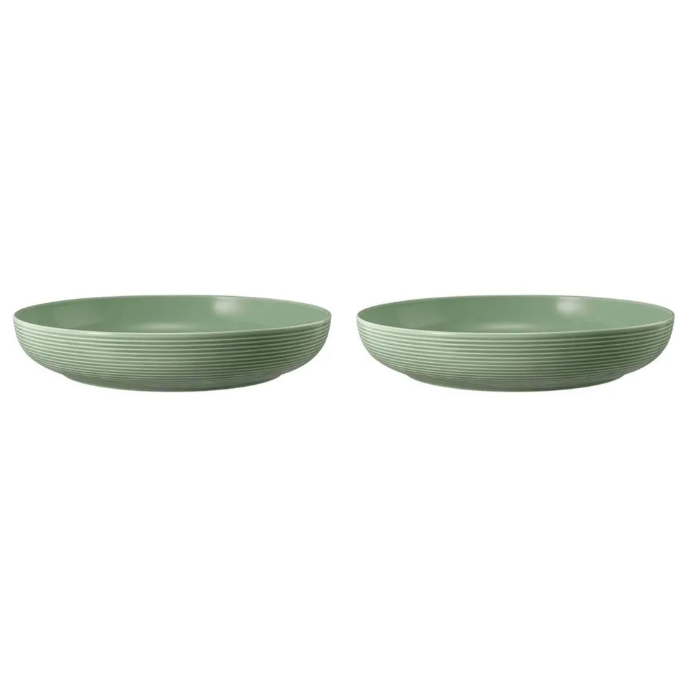 Миски фарфоровые Seltmann Weiden Beat Color Glaze 28 см, набор 2 шт, эвкалиптовые