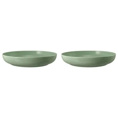 Миски фарфоровые Seltmann Weiden Beat Color Glaze 28 см, набор 2 шт, эвкалиптовые