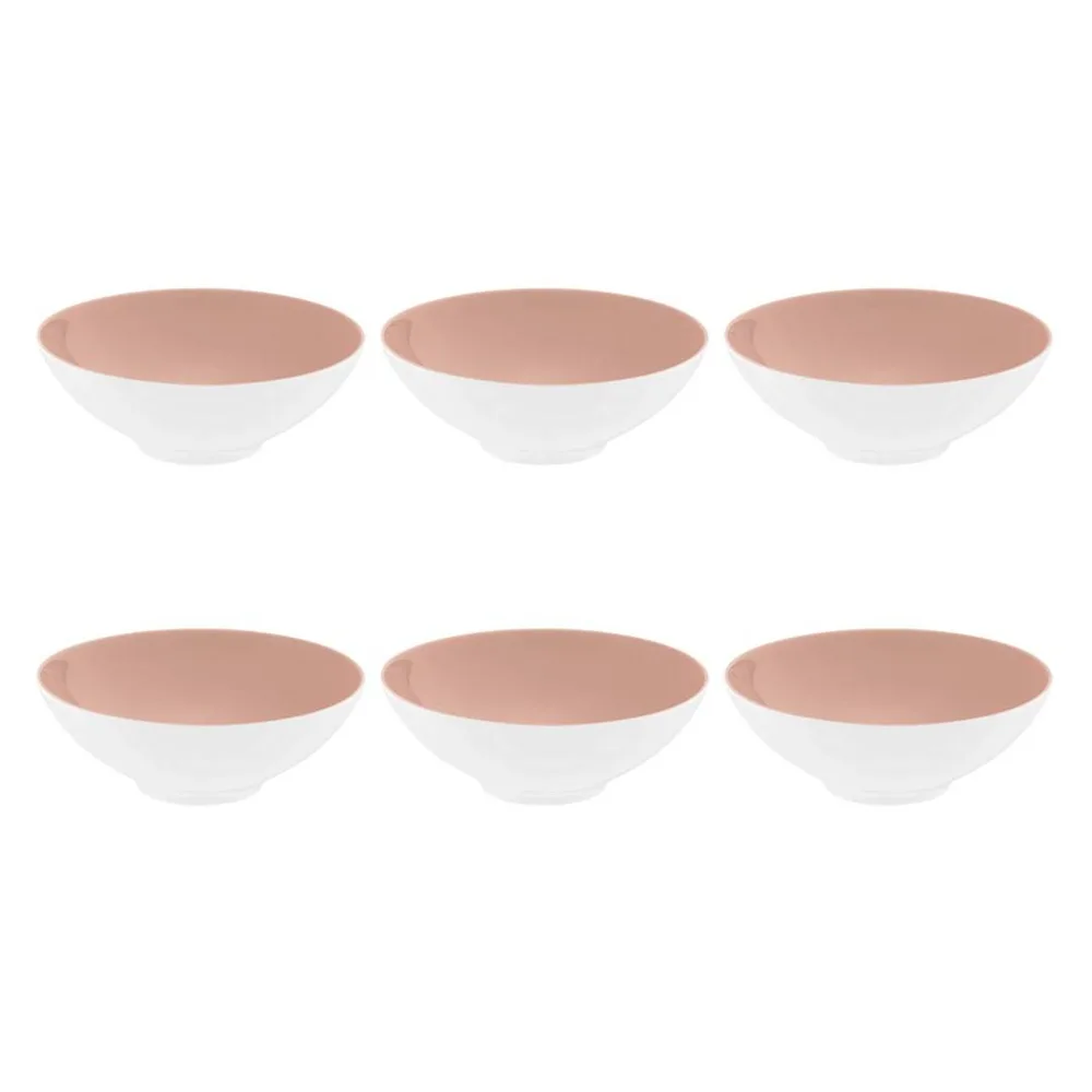 Пиалы фарфоровые Seltmann Weiden Life Fashion Posh Rose 14,5 см, набор 6 шт, светло-розовые