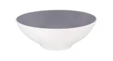 Пиалы фарфоровые Seltmann Weiden Life Fashion Elegant Grey 14,5 см, набор 6 шт, белые с серым внутри — фото 2