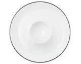 Подставки для яиц фарфоровые Seltmann Weiden Lido Black Line 12,5 см, набор 6 шт, белые с чёрным кантом — фото 2
