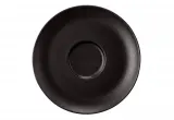 Блюдца фарфоровые Seltmann Weiden Liberty Velvet Black 16,5 см, набор 6 шт, чёрные — фото 2