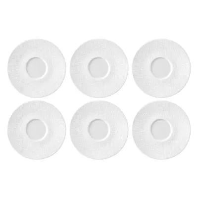 Блюдца фарфоровые Seltmann Weiden Life Fashion Luxury White 16,5 см, набор 6 шт, белые