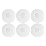 Блюдца фарфоровые Seltmann Weiden Life Fashion Luxury White 16,5 см, набор 6 шт, белые — фото 1