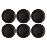 Тарелки для салата фарфоровые Seltmann Weiden Liberty Velvet Black 22,5 см, набор 6 шт, чёрные — фото 1