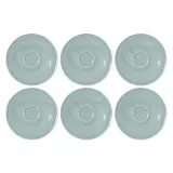 Блюдца фарфоровые Seltmann Weiden Beat Color Glaze 16,5 см, набор 6 шт, голубые — фото 1