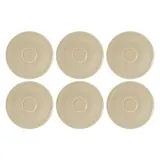 Блюдца фарфоровые Seltmann Weiden Beat Color Glaze 16,5 см, набор 6 шт, бежевые — фото 1