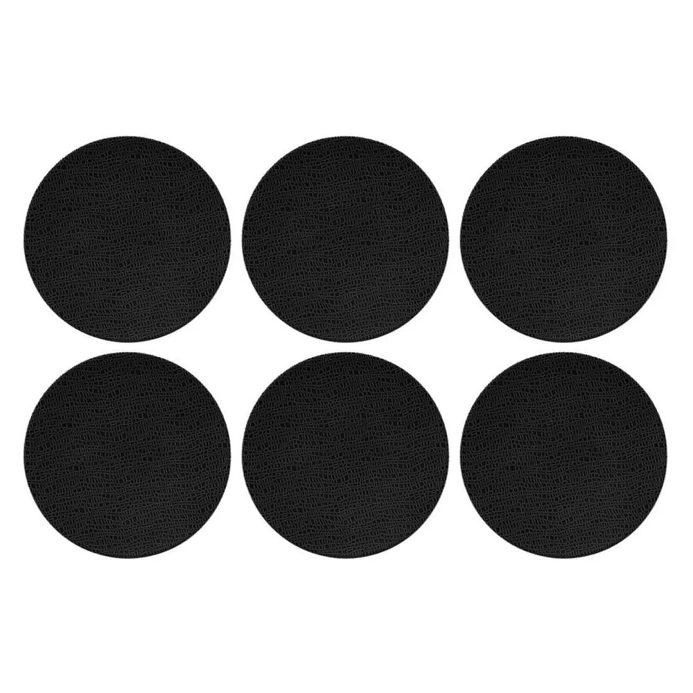 Тарелки для салата фарфоровые Seltmann Weiden Life Fashion Glamorous Black 22,5 см, набор 6 шт, чёрные
