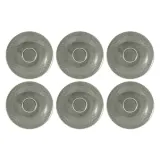 Блюдца фарфоровые Seltmann Weiden Beat Color Glaze 16,5 см, набор 6 шт, серые — фото 1