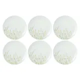 Тарелки салатные фарфоровые Seltmann Weiden Meadow Grasses Green 22,5 см, набор 6 шт, белые с цветочным узором — фото 1
