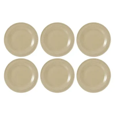 Тарелки для салата фарфоровые Seltmann Weiden Beat Color Glaze 23 см, набор 6 шт, бежевые