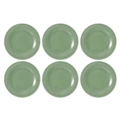 Тарелки для салатов фарфоровые Seltmann Weiden Beat Color Glaze 23 см, набор 6 шт, цвет эвкалипт