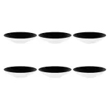 Тарелки суповые глубокие фарфоровые Seltmann Weiden Life Fashion Glamorous Black 20 см, набор 6 шт, белые с чёрным внутри — фото 1